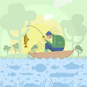 渔民在船上和鱼图片