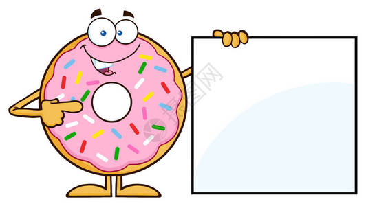 快乐的甜甜圈卡通图片
