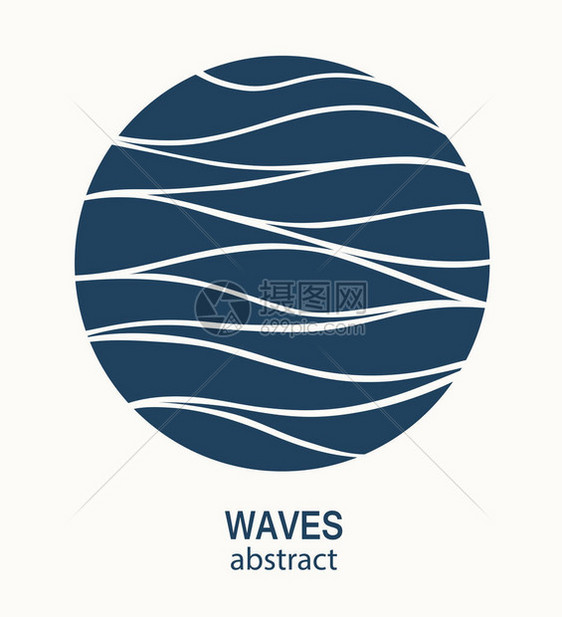 水波标志抽象设计冲浪运动标识c图片