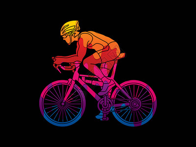 自行车赛车图形矢量图片
