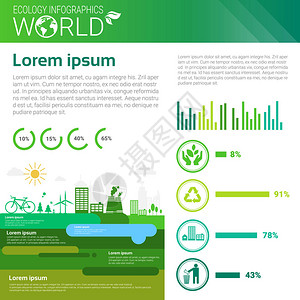 世界环保绿色能源生态信息图形与副本空间图片