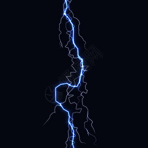 闪电光雷电火花在黑色背景与云矢量火花闪电或风暴或天空中的霹雳人类神经或神经细胞系图片