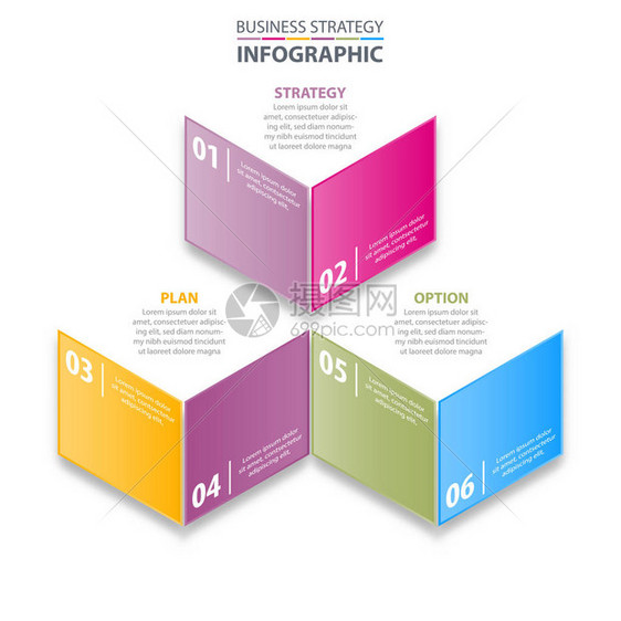 业务信息图表战略设计元素模板怡乐思图片