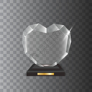 透明的现实空白矢量亚克力玻璃奖杯奖图片