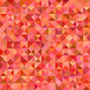 抽象三角形瓷砖的马赛克背景红色彩调三角形提图片
