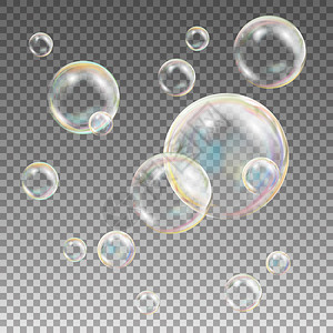 肥皂泡向量彩虹反射的肥皂泡泡Aqua华盛顿孤立图图片