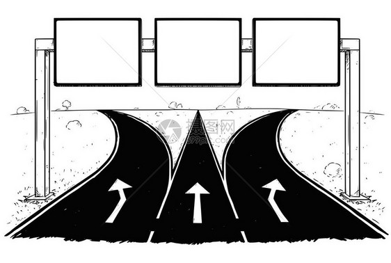 高速公路空白空路标志的绘制图片