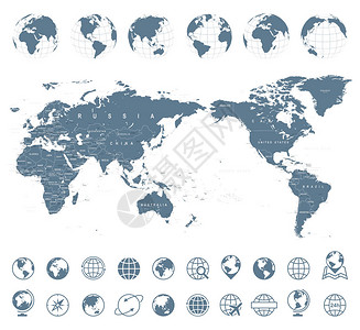 世界灰色亚洲在中心图片