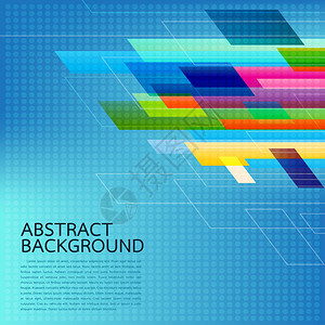 抽象几何背景高技术计算机创新的蓝色背景矢量插图eps10图片