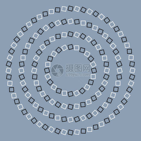 视觉错觉效果op艺术矢量抽象背景打印图案或墙纸图片