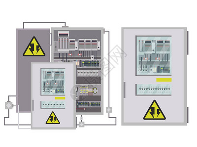 电气面板电表和断路器图片
