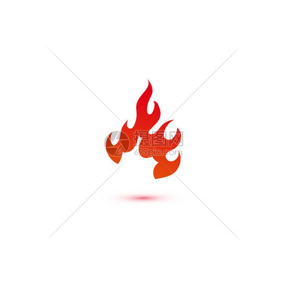 火焰和火焰徽标图形模板矢量图片