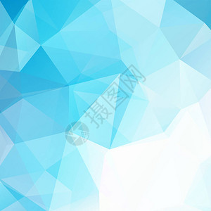 由蓝白的三角形的背景与几何形状的正方形组成Eps10图片