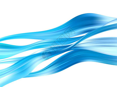 蓝色的水抽象平滑的波浪曲线流矢量插图图片