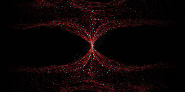 数据流分析矢量分形元素具有扭曲和运动的宇宙波插图分形3d可视化数字大数据排序与分形系图片