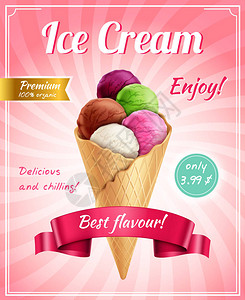 享受冰淇淋海报图片