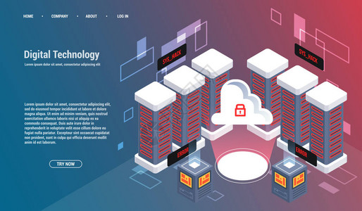 大数据中心信息处理数据库的计算互联网流量路由服务器机房机架等距向量技术图片