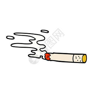 动画片涂鸦香烟向量例证图片