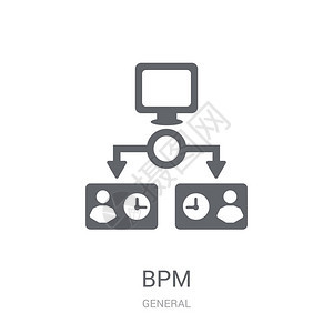 bpm图标时尚bpm标志概念在白色背景从一般汇集适用于web应用移动应用和打印媒体图片