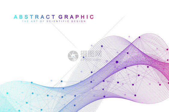 大的基因组数据可视化dna螺旋dna链dna测试分子或原子神经元科学或医学的抽象结构图片