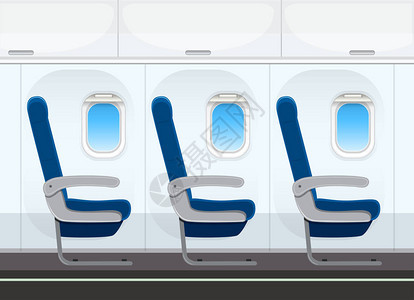 机舱插图中的飞机座椅图片