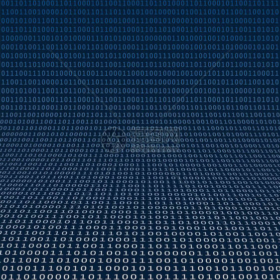 数字矩阵比特模式一个和零抽象现代三维数字信息矢量背景或壁纸模板的商业IT或技术图片