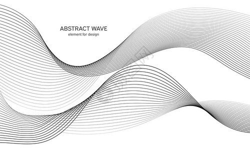 抽象波元进行设计数字频率轨道均衡器造型线条背景矢量图用混合工具创建的线条进行波弯曲的波浪线平滑的条纹图片