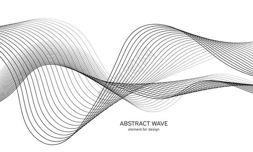 抽象波元进行设计数字频率轨道均衡器造型线条艺术背景矢量图用混合工具创建的线条进行波弯曲的波浪线平滑的条纹图片