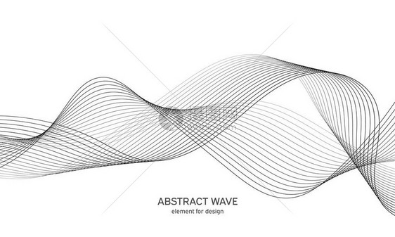 用于设计的抽象波元数字频率轨道均衡器风格化的线条背景矢量图波与线创建使用混合工具弯曲的波浪形平滑的条纹图片