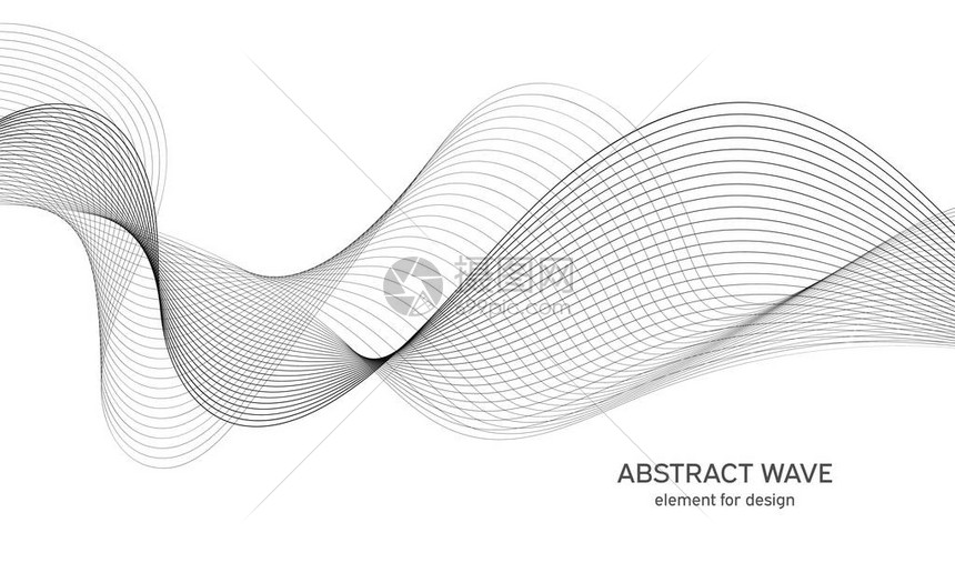 用于设计的抽象波元数字频率轨道均衡器风格化的线条艺术背景矢量图波与线创建使用混合工具弯曲的波浪形平滑的条纹图片