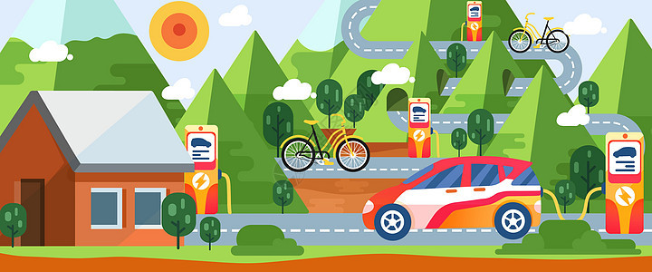 新能源汽车绿色低碳环保图片