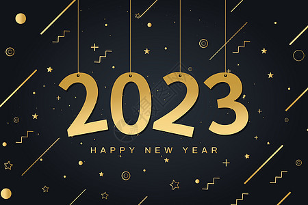 黑金2023新年背景背景图片