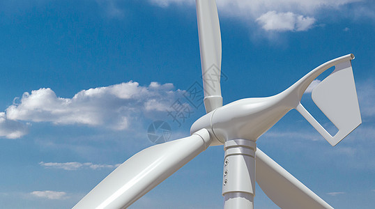 涡轮风力发电场景图片