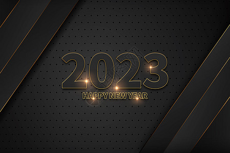 兔年创意黑金2023背景图片