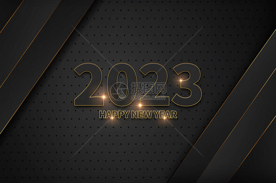 兔年创意黑金2023图片