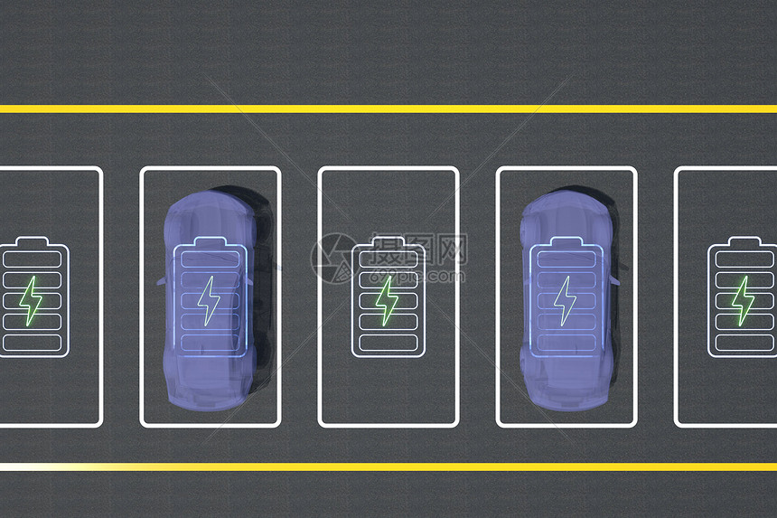 3D新能源汽车充电创意图图片