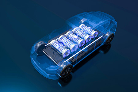新能源汽车电池组创意场景图片