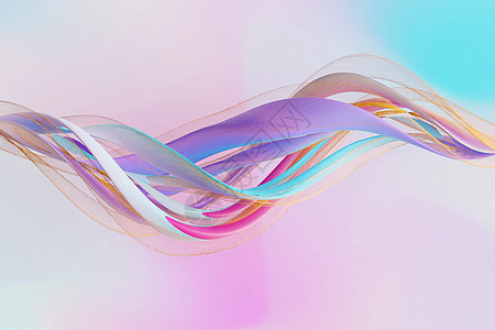 粉色纱blender抽象创意场景设计图片