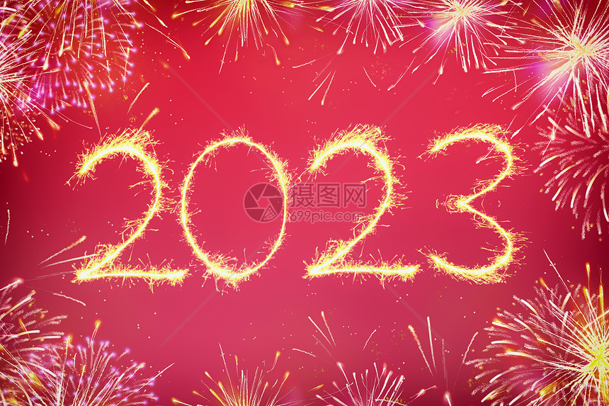 创意2023烟花背景图片