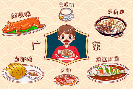 广东美食背景图片