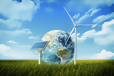 创意地球清洁能源图片