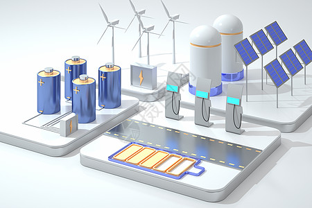 新能源发电充电场景图片