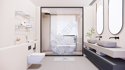 淋浴间现代卫生间场景设计图片