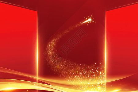 红色背景商业大气红金背景设计图片