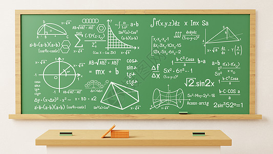 教室黑板3D场景图片