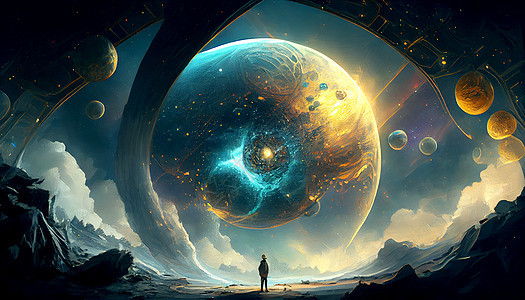 探索宇宙未来海报背景图片