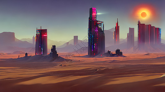 沙漠城市图片