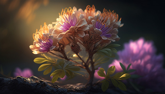 仙女态橙花背景图片