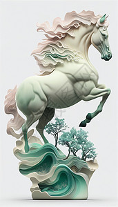 中国风十二生肖马背景图片