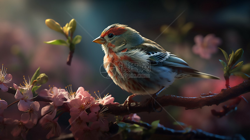 花朵鸟类图片